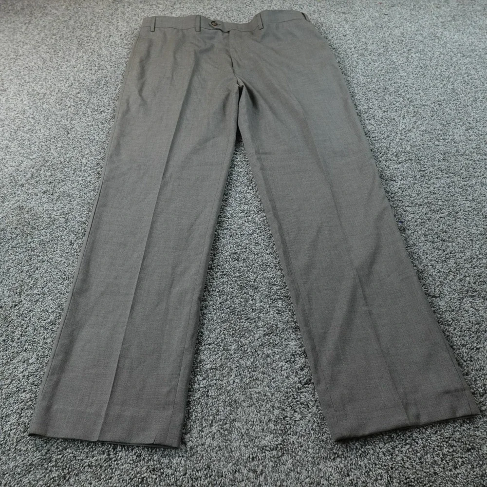 Ralph Lauren Pants Mens 38X32 Gray Slim Fit Chino Dress Slacks Trouser Stretch